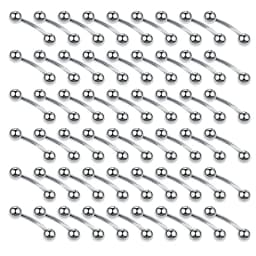 100PCS/Lot Surgical Steel Eyebrow Rings Piercing Banana Eyebrow Ring Rook Piercings Barbell Earring Studs Body Jewelry Gift