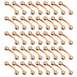 100PCS/Lot Surgical Steel Eyebrow Rings Piercing Banana Eyebrow Ring Rook Piercings Barbell Earring Studs Body Jewelry Gift
