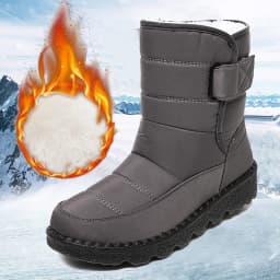 Waterproof Snow Boots for Women 2026 Non-slip Warm Winter Shoes Woman Thicken Plush Platform Ankle Boots Cotton Padded Shoes