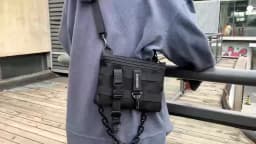 Functional Tactical Chest Bag For Unisex Fashion Bullet Hip Hop Vest Streetwear Bag Waist Pack Woman Black Wild Chest Rig Bag