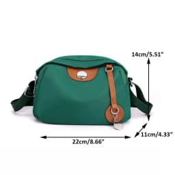 Nylon Women's Waterproof Large Capacity Crossbody Bag Casual Solid Color Messenger Shoulder Bag