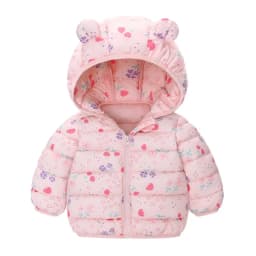 Children Boys Baby Hooded Lightweight Down Jackets Warm Outerwear Autumn Kids Girls Coats Cartoon Dinosaur Print Casual Clothing