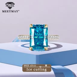 S925 Sterling Silver Tanzanite Blue Zircon Sparkle 5A Good Quality Ice Cut High Carbon Diamond Ladies Ring Fine Jewelry Women