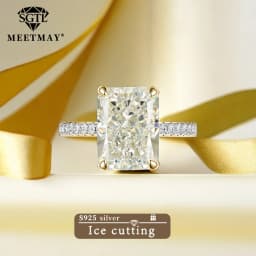 S925 Sterling Silver Tanzanite Blue Zircon Sparkle 5A Good Quality Ice Cut High Carbon Diamond Ladies Ring Fine Jewelry Women