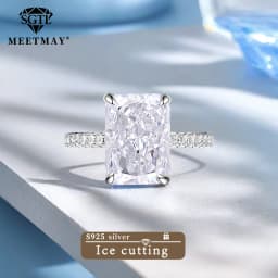 S925 Sterling Silver Tanzanite Blue Zircon Sparkle 5A Good Quality Ice Cut High Carbon Diamond Ladies Ring Fine Jewelry Women