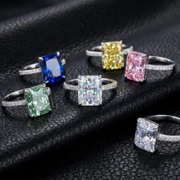 S925 Sterling Silver Tanzanite Blue Zircon Sparkle 5A Good Quality Ice Cut High Carbon Diamond Ladies Ring Fine Jewelry Women