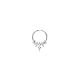 1Pc 16G 316L Stainless Steel Septum Nose Rings,CZ Cartilage Tragus Helix Daith Hoop Earring Hypoallergenic Piercing Jewelry