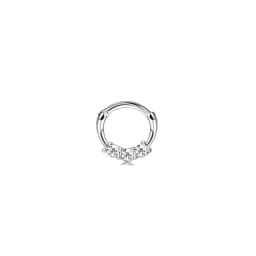 1Pc 16G 316L Stainless Steel Septum Nose Rings,CZ Cartilage Tragus Helix Daith Hoop Earring Hypoallergenic Piercing Jewelry