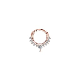 1Pc 16G 316L Stainless Steel Septum Nose Rings,CZ Cartilage Tragus Helix Daith Hoop Earring Hypoallergenic Piercing Jewelry
