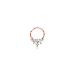 1Pc 16G 316L Stainless Steel Septum Nose Rings,CZ Cartilage Tragus Helix Daith Hoop Earring Hypoallergenic Piercing Jewelry