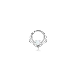 1Pc 16G 316L Stainless Steel Septum Nose Rings,CZ Cartilage Tragus Helix Daith Hoop Earring Hypoallergenic Piercing Jewelry