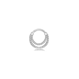 1Pc 16G 316L Stainless Steel Septum Nose Rings,CZ Cartilage Tragus Helix Daith Hoop Earring Hypoallergenic Piercing Jewelry