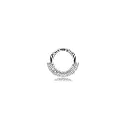 1Pc 16G 316L Stainless Steel Septum Nose Rings,CZ Cartilage Tragus Helix Daith Hoop Earring Hypoallergenic Piercing Jewelry