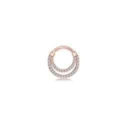 1Pc 16G 316L Stainless Steel Septum Nose Rings,CZ Cartilage Tragus Helix Daith Hoop Earring Hypoallergenic Piercing Jewelry