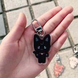 8pcs KPOP Cartoon Keychain Acrylic Double-Sided Transparent Creative Pendant WooYoung JongHo YunHo Star Peripheral Bag Keyring