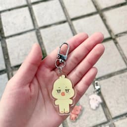 8pcs KPOP Cartoon Keychain Acrylic Double-Sided Transparent Creative Pendant WooYoung JongHo YunHo Star Peripheral Bag Keyring
