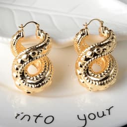 Sunny Jewelry Infinity Earrings Fashion Copper 8 Shpae Hoop Earrings For Women Trendy Hollow Large Style For Wedding Party Gifts