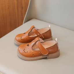 Size 21-30 2026 Spring Baby Girl Leather Shoes 2 To 3 Years Solid Color Soft Sole Princess Shoes Children's Casual Single Shoes