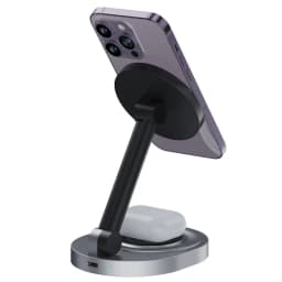 15W 2 in 1 Magnetic Wireless Charger Stand Foldable For iPhone 12 13 14 Mini Pro Max Apple Watch Airpods Fast Charging Station