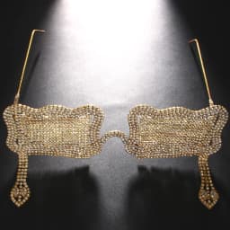Fashion Men Tassel Glasses Frame Eyewear Decoration Collapsible Summer Vintage Snake Sunglasses Frames Rhinestone Face Jewelry
