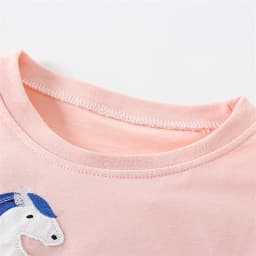 Jumping Meters New Arrival Ice Cream Embroidery Hot Selling Cotton Summer Girls Tshirts Baby Clothes Children's Tees Tops