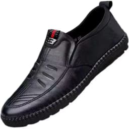 Mens PU Leather Loafers Non Slip Walking Flats Breathable Outdoor Slip on Casual Shoes for Male Work Office Driving Sneakers2