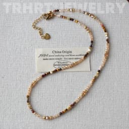 Fresh water Pearl Colorful natural stone necklace women's sweet and cool design beaded luxury Pearl Necklace