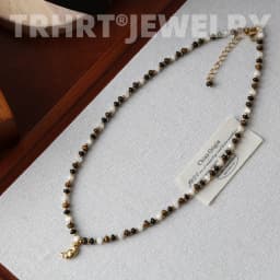 Fresh water Pearl Colorful natural stone necklace women's sweet and cool design beaded luxury Pearl Necklace