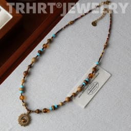 Fresh water Pearl Colorful natural stone necklace women's sweet and cool design beaded luxury Pearl Necklace