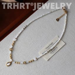 Fresh water Pearl Colorful natural stone necklace women's sweet and cool design beaded luxury Pearl Necklace