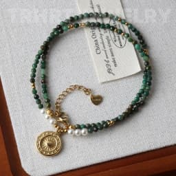 Fresh water Pearl Colorful natural stone necklace women's sweet and cool design beaded luxury Pearl Necklace