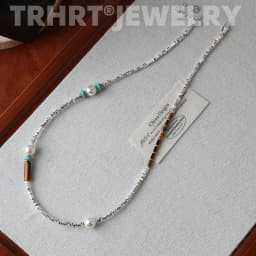 Fresh water Pearl Colorful natural stone necklace women's sweet and cool design beaded luxury Pearl Necklace