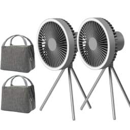 1/2PC 10000mAh Camping Fan Rechargeable Desktop Portable Circulator Wireless Ceiling Electric Fan with Power Bank LED Lighting