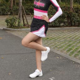 BAXINIER Girls White Cheerleading Dance Shoes Athletic Training Tennis Breathable Youth Competition Cheer Sneakers