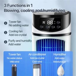 Portable Air Conditioner USB Mini Air Conditioner Air Cooler Fan Water Cooling Fan Air Conditioning Air Cooler For Home Office