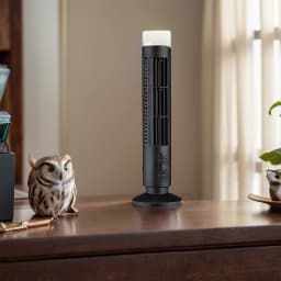 LED Tower Fan Mini Vertical Conditioner 2 Gear Speed No Leaf Air Conditioner Portable Electric Floor Fan for Home Office