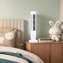 LED Tower Fan Mini Vertical Conditioner 2 Gear Speed No Leaf Air Conditioner Portable Electric Floor Fan for Home Office