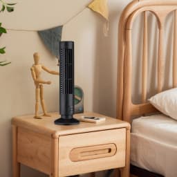 LED Tower Fan Mini Vertical Conditioner 2 Gear Speed No Leaf Air Conditioner Portable Electric Floor Fan for Home Office