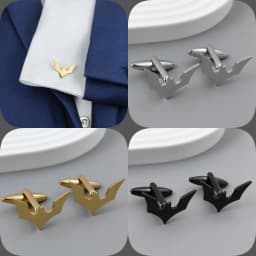 Bat Cufflinks for Men Sleeve Wrist Buttons Shirt Clasps Stainless Steel Cuff Buckle Wedding Grooms Jewelry Mens Accessories