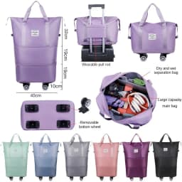Universal Wheel Expandable Luggage Large Capacity Dry and Wet Separation Storage Travel Fitness Bag Lightweight Luggage
