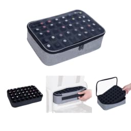 40 bottles nail polish storage bag, multi-color portable hand-held large cosmetic bag, holds up to 40 bottles (15 ml), nail dril