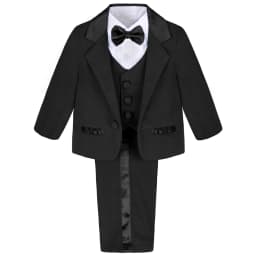 Baby Boy Baptism Outfit Infant Tuxedo Christening Wedding Birthday Celebration Formal Gentleman Suit White 6 Months to 3 Years