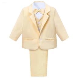 Baby Boy Baptism Outfit Infant Tuxedo Christening Wedding Birthday Celebration Formal Gentleman Suit White 6 Months to 3 Years