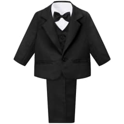Baby Boy Baptism Outfit Infant Tuxedo Christening Wedding Birthday Celebration Formal Gentleman Suit White 6 Months to 3 Years