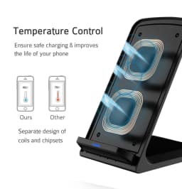 15W Fast Wireless Charger for Samsung Galaxy S24 S23 S22 S21 S10 S9 Note20 10 9 USB Charging Stand for IPhone15 14 13 12 11pro