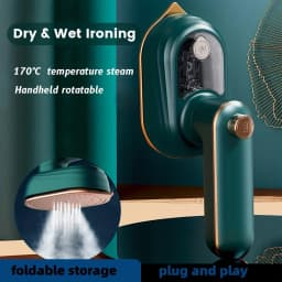 Compact Handheld Steam Iron -180° Rotation, Foldable Design - Convenient for Travel and Quick Makeup Repair - Ultimate Clothing