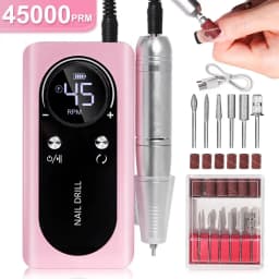 45000RPM Nail Drill Machine Portable Electric Nail File Machine Rechargeable Nail Lathe Nail Polish Gel Sander Nail Art Tools