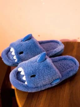 Men's Home Cotton Slippers Are Soft, Comfortable and Warm Indoor Fun Cartoon One Word Cotton Slippers