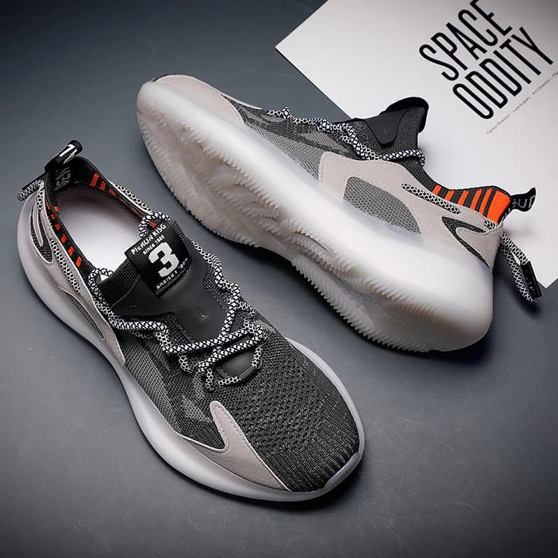 Summer oversized mesh coconut shoes for men lightweight and comfortable large foot sports shoes student popcorn running shoes 46