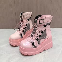 Women's Boots 2024 Autumn Women Ankle Boots Platform Wedges High Heels Short Boots New Fashion Design Zip Cosplay Shoes of Women